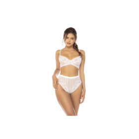 Ensemble 2 pièces blanc Emberly, soutien gorge et culotte taille haute 